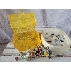 Figi graphics Santa's workshop AS IS Xmas home decor light up vintage